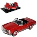 Produktbild Mercedes-Benz 230SL Pagode Roadster Rot 1963-1971 W113 Mit Sockel und Vitrine 1/24 Modellcarsonline Modell Auto mit individiuellem Wunschkennzeichen