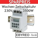 230V/50Hz mit Gangreserve für Stromausfall - Schaltleistung max. 16A / 3500W