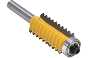 AGATIGE Réversible doigt Joint Colle Joint Router Bit, Jeu d'embouts pour fraise, Couteau à tenon biseauté Fraise, Fraise à joint de doigt avec tige de 8 mm Réversible pour le travail du bois(8 * 30mm)