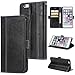 Price comparison product image DENDICO iPhone 6 Plus / 6S Plus Case, Luxury Premium Magnetic Wallet Case for Apple iPhone 6 Plus / 6S Plus, Leather Flip Cover and Soft Silicone inner Case - Black