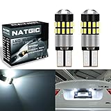 Bombillas LED T10 estándar tipo lámpara T10 blanco con lente LED 3014 de alta potencia 30-SMD. Blanco 6000 K y 300 lúmenes. Voltaje de funcionamiento: 12 V-24 V. Tamaño: 34 x 11 mm.