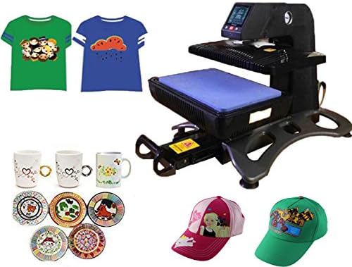 Heat Press Machine, 3D Digital Heat Transfer Sublimation for T-Shirt Hat Cap Plate Industry &amp; Home DIY Tools