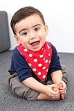iZiv 4er Set Baby Bandana Geifer Lätzchen mit Justierbarem Druckknöpfen, Wasserdichte TPU Auskleidung für 0-2 Jahre - 6