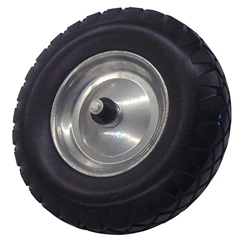 NEU Weiches PU Schubkarrenrad 400 mm Präzision Kugellager Vollgummi-Schubkarrenrad, inkl.Achse, EXTRA PROFIL PU Rad 400 mm Pannensicher - 3