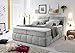 Produktbild Stella Trading Toledo 2 Boxspringbett 160x200 cm, Stoff, Hell Grau, 235 x 161 x 110 cm