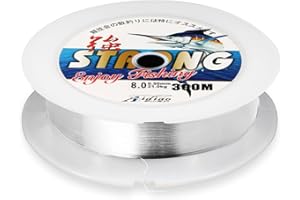HZZYCER 300 Meters Fishing Line, 0.5 mm Monofilament Clear Nylon Fishing Line Strong Tension Wire Fishing Line