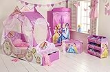 Kleinkinderbett für Mädchen im Kutschendesign von Disney Prinzessin, mit Baldachin - 2