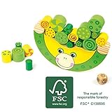 Buntes Balancierspiel mit einem Frosch