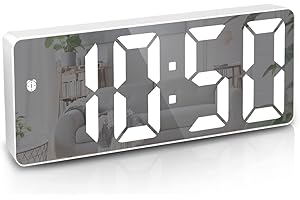 ANKILO New Version,Reloj despertador digital con indicador de temperatura, reloj de escritorio electrónico con indicador de temperatura, reloj de viaje, brillo ajustable, pantalla 12/24H, niños, ancianos