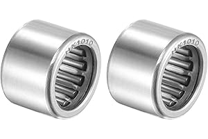 sourcing map 2 Stück Nadellager HK1010 10mm Bohrung 14mm Außendurchmesser 10 mm Breite Chromstahl Offene Ende