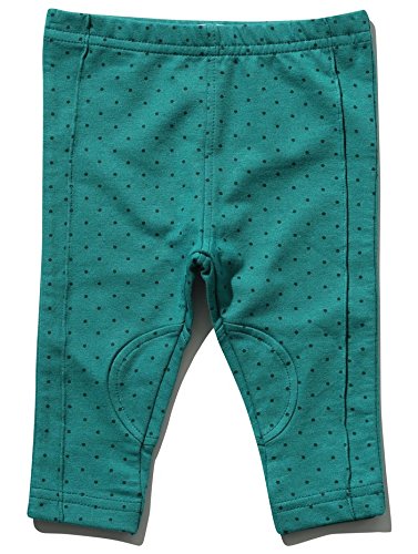 M&Co Baby Girls Casual Soft Stretch Spot Print Cotton Patch Detail Jodphur Style Legging Green 12/18 Mnth