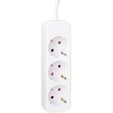 Meister - 3 socket power strip, 3 m cable