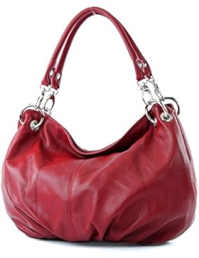 modamoda de - ital. Ledertasche Damenhandtasche Damentasche Schultertasche Nappaleder IT40