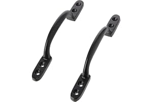 Merriway® BH00060 Hotbed D Steel Handle, 150 mm (6 inch) Black Japanned - Pack of 2 Pieces
