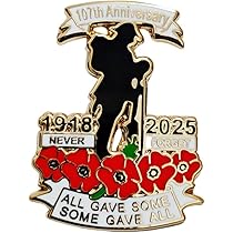 D-DAY 80th Anniversary Commemorative Pins Brooch Poppy Lest We Forget Badge Brooch Veterans Memorabilia Gift Decorations - 36