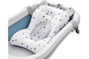 CUEMOON Baby-Badenetz, Schwamm-Baby-Badematte, Neugeborenes Baby-Badesitz, Babybadenetzt Babywannenmatte, Baby Badezubehör