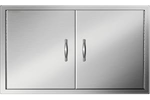 Mophorn Porte d'accès pour Barbecue 39 x 26 po Porte Simple en Acier Inoxydable Parfait pour Les Cuisines extérieures et Les îlots de Barbecue