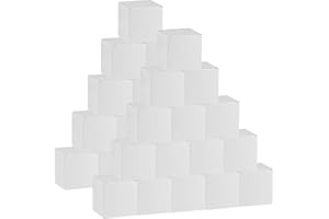 QIXINGYL 30 Petites boîtes-cadeaux blancs, 5x5x5 cm Boîtes-cadeaux en carton en papier blanc avec couvercles pour cadeaux, fêtes, anniversaire, mariage, communion, collier, boucle d'oreille, bonbons