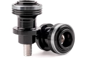 CCYYMOWOK 2 pezzi M8 Nottolini Cavalletto Moto Accessori, Universale Nottolini Forcellone per Cavalletto Alzamoto 8mm Bobina Supporti per Moto Bilanciere Posteriore Filettato in Alluminio CNC (Grigio)