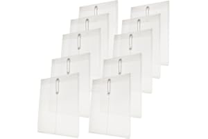 XINGXINRONG Lot de 10 enveloppes A4 avec soufflet extensible, transparentes et réutilisables, pour le bureau, l'école, la maison