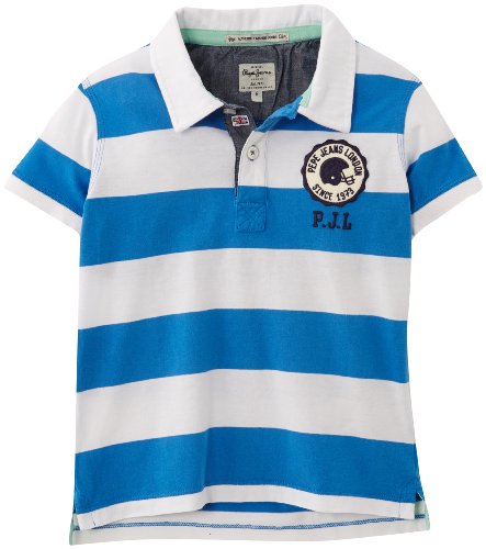 Pepe Jeans Unisex baby Polo Short Sleeve Polo Shirt -  Blue - 3 Years