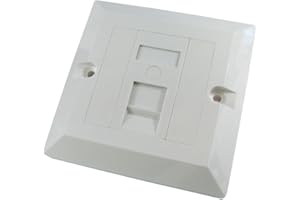 World of Data CAT5e Single Port Faceplate - Socket - RJ45 - Ethernet - Network - Face Plate Module