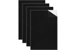 HTOBRIC Selbstklebende Schaumstoffplatte Schwarz Selbstklebend Platten Eva Schaumstoff Platten Rutschfeste Schaumstoffmatte für Möbel, Schmuckkästchen, Bastelarbeiten Verzierung (30cm x 13mm x 20cm, 4Pcs)