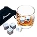 SAVFY® 9 PCS Royal Mail 3-5 days Whisky Chilling Rocks Ice Stones Drinks Cooler Cubes Whiskey Scotch on the Rocks Granite with a Muslin Pouch