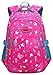 Produktbild Teenager Mädchen Jungen Schultasche Schmetterling Muster Rucksack Wasserdichte Oxford Fabric Rucksack (Rose Rot)