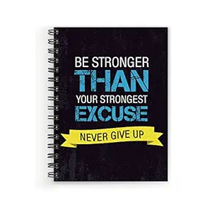 Tinywalk Motivational Quote 12 - A5 Size Canvas Printed wirebound Notebook for Girls/Boys - Notebook for Gift - 150 Pages - unruled - Handmade Paper