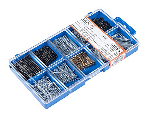 Connex DP8500054 Nägel und Stifte-Sortimentskasten, 485- teilig - 2