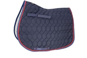Y-H Hy Signature GP Saddle Pad - Navy/Red/Blue