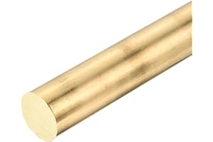 DMiotech Barre en Laiton 19mm x 100mm, Tige Ronde en Laiton Massif pour Bricolage, Tiges de Soudage, Barre de Tour, Stock pour Poinçons à Dérive, Modèle d'Arbre, Avion, Voiture