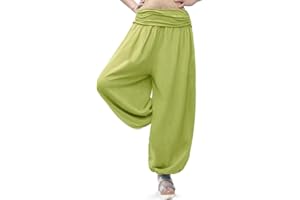 GLAMEXX24 Pantaloni Harem Donna, Larga Casual Pantaloni da Yoga con Tasche, Estivi Pantaloni Sportivi Leggeri per Jogging, Danza, Pilates
