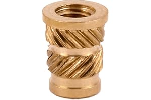 E-Z LOK Threaded Insert for Plastic Straight Flanged Brass Thread Inserts 8-32 Pack of 100
