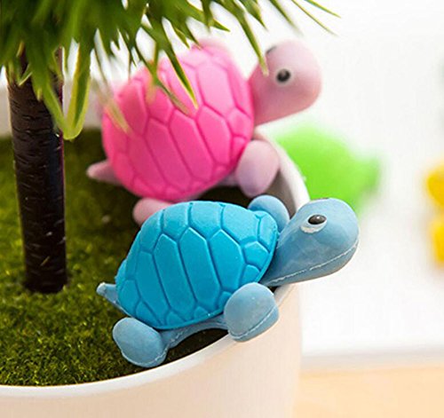 Hosaire 5x Eraser Radiergummi Schildkröte-Form Radierer Schulbedarf Schmutzradierer Briefpapier (Zufällige Farbe) - 2