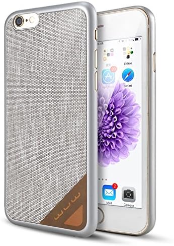 WUW iPhone 6 case iphone 6s case [High quality fabric and leather material] Protective cover for iPhone 6/6s (4.7 inch, Grey)