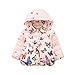 Produktbild FeiliandaJJ Baby Mantel Mädchen,Kinder Kleidung Toddler Winter Schmetterling Muster Baumwollfutter Mit Kapuze Coat Steppjacke Outerwear Dicke Warme Kleider (100 (12~18Monate), Rosa)