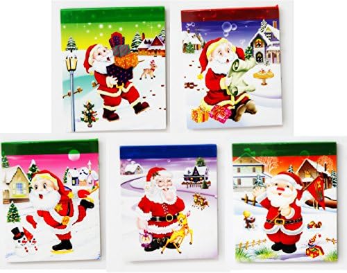 Xmas Santa Christmas Lined Mini Jotter Pads Set of 5