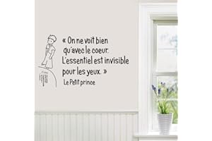 FNGEEN Stickers Muraux Citation Le Petit prince Décoration Murale Salon Salle à Manger Chambre Chambre d'enfant