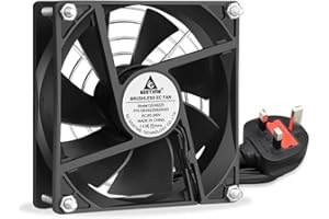 GDSTIME 92mm Fan 240V AC EC 220V 230V Computer Server Box Fan 92mm x 25mm Dual Ball 2400 RPM 53.6 CFM Axial Case Fans for Chassis Server Cabinet Replacement