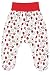 Patterned Baby Girls Boys Leggings Trousers With Feet 100% Cotton Jersey (62cm (0-3 Months), Ladybird-White/Red)