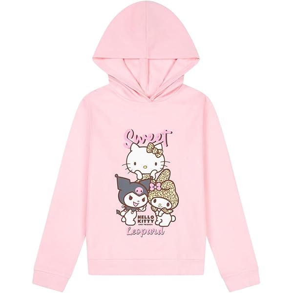 Abito in felpa stampata con gonna in tulle - Rosa chiaro/Hello Kitty