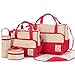 TechnoTec Multi-Function Baby Diaper Nappy Bag/Mummy Changing Set Handbag (Red)