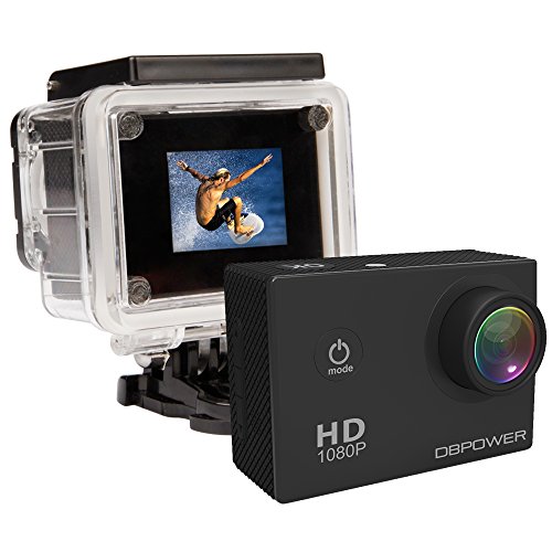 Action Kamera HD 1080P wasserdicht mit 2 verbesserten Batterien und Kostenlosen Zubehor Kits