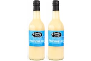 The Cultured Food Company Organic Natural Sauerkraut Juice 2 x 500ml – Unpasteurised – Raw Fermented Cabbage – Probiotic Drink for Gut Health – Detox Juice – No Preservatives – Irish Made