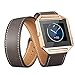 Produktbild kashyk Armband Kompatabel für Fitbit Blaze Smart Watch  Prämie Leder Einstellbare Ersatzband Fitness Zubehör für Männer Frauen Wrist StrapTop Grain Lederband Ersatzband Verstellbares Schlaufe
