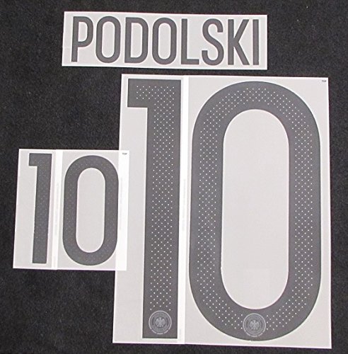 DFB Deutschland PODOLSKI Flock für adidas Home Trikot UEFA EM 2016 Qualifikationen FIFA WM 2018