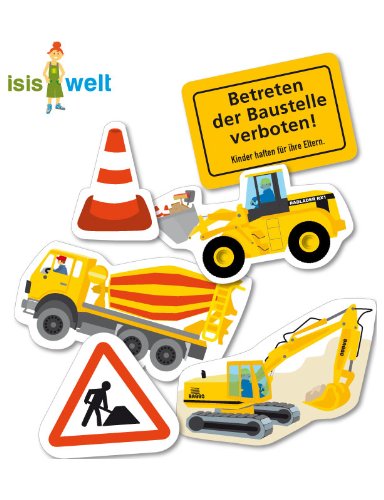 24 Stück XXL Konfetti Baustelle Tischdekoration Kindergeburtstag