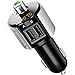 Produktbild CHGeek Bluetooth FM Transmitter 5V/3.4A Dual USB KFZ Auto Radio Adapter MP3 Player Freisprecheinrichtung Car Kit Ladegerät mit Integriertem Mikrofon, LED Display für ios, Android usw (Silber)